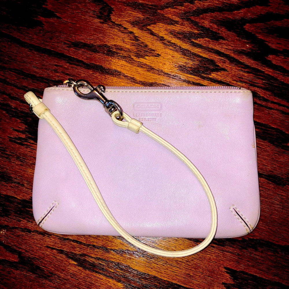 Purple coach wristlet 💜